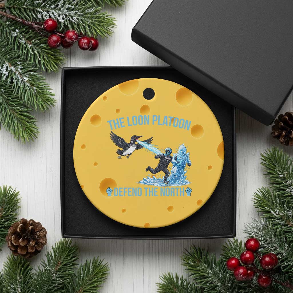 The Loon Platoon Defend The North Ceramic Ornament Minnesota Rebel Loon Resist