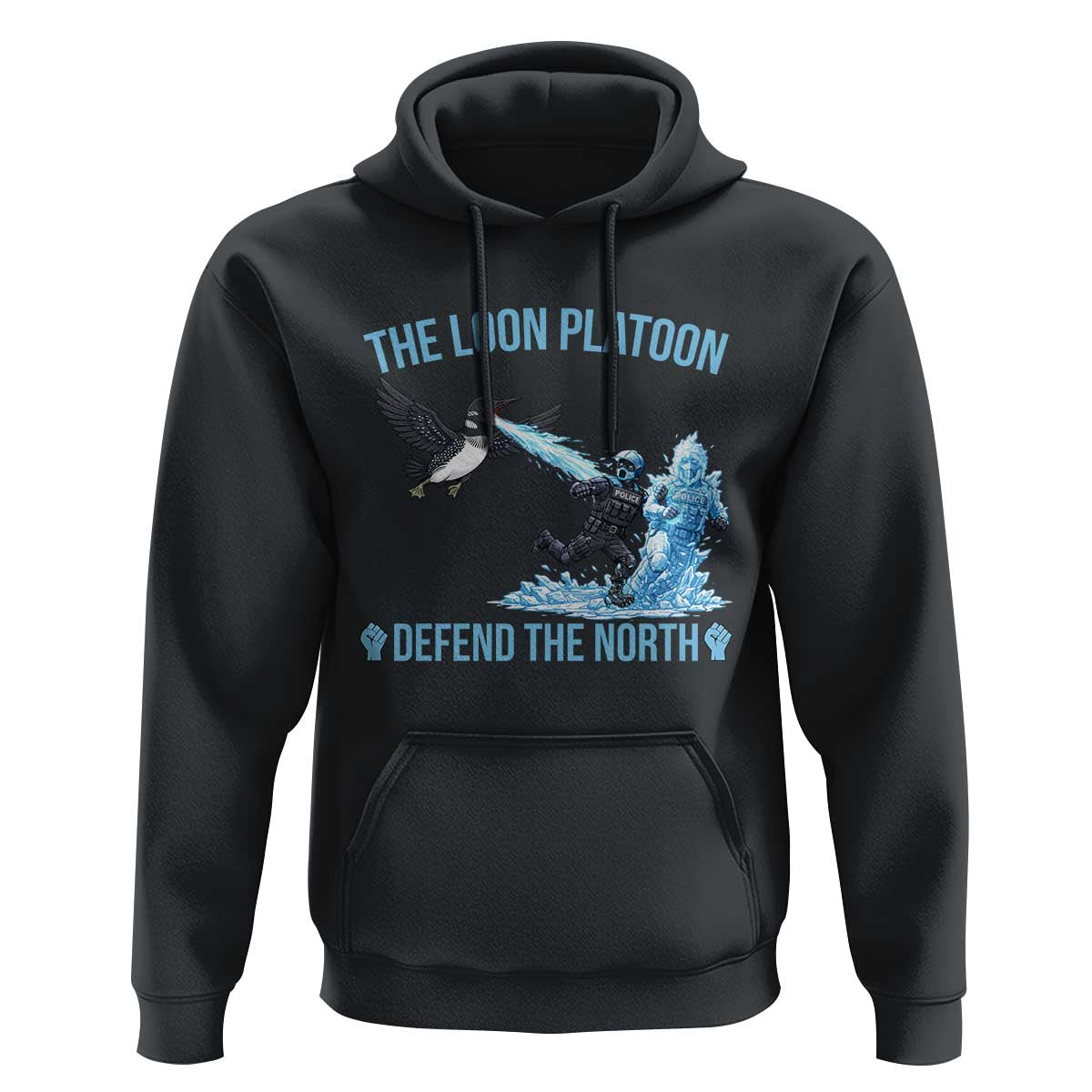 The Loon Platoon Defend The North Hoodie Minnesota Rebel Loon Resist