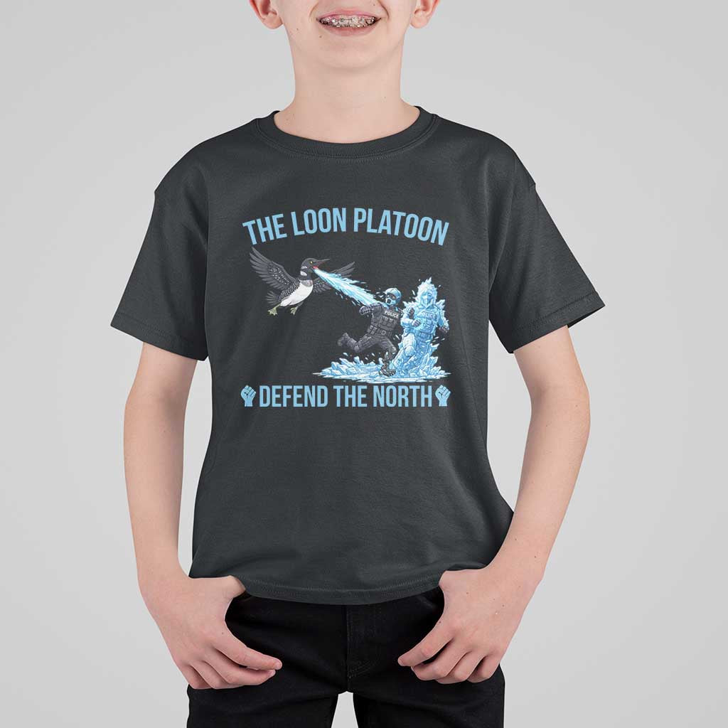The Loon Platoon Defend The North T Shirt For Kid Minnesota Rebel Loon Resist