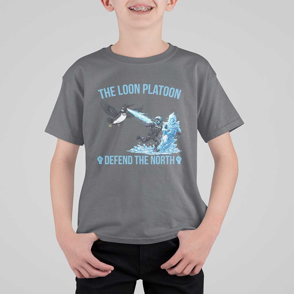 The Loon Platoon Defend The North T Shirt For Kid Minnesota Rebel Loon Resist