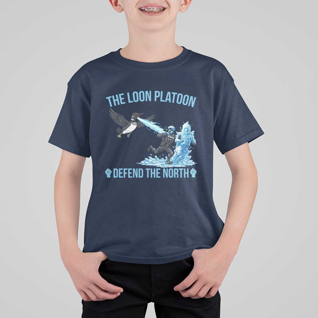 The Loon Platoon Defend The North T Shirt For Kid Minnesota Rebel Loon Resist