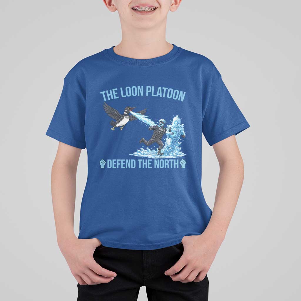The Loon Platoon Defend The North T Shirt For Kid Minnesota Rebel Loon Resist