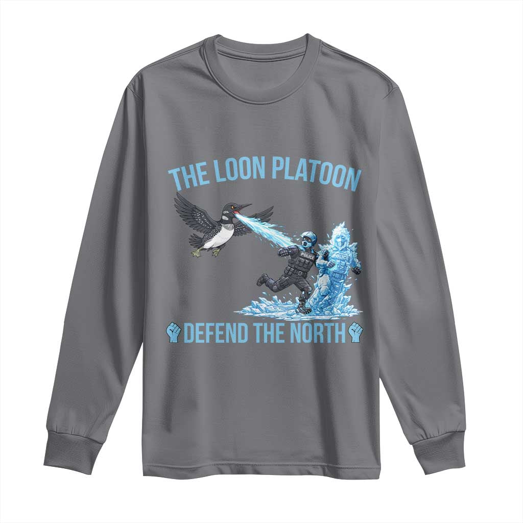 The Loon Platoon Defend The North Long Sleeve Shirt Minnesota Rebel Loon Resist