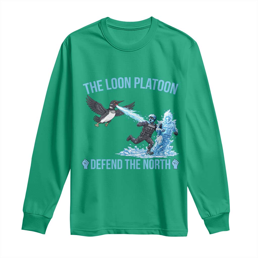 The Loon Platoon Defend The North Long Sleeve Shirt Minnesota Rebel Loon Resist