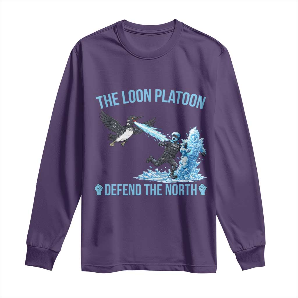 The Loon Platoon Defend The North Long Sleeve Shirt Minnesota Rebel Loon Resist