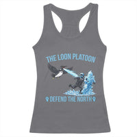 The Loon Platoon Defend The North Racerback Tank Top Minnesota Rebel Loon Resist