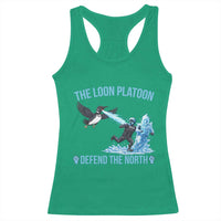 The Loon Platoon Defend The North Racerback Tank Top Minnesota Rebel Loon Resist