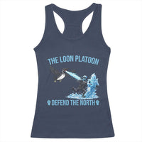 The Loon Platoon Defend The North Racerback Tank Top Minnesota Rebel Loon Resist