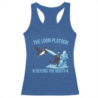The Loon Platoon Defend The North Racerback Tank Top Minnesota Rebel Loon Resist