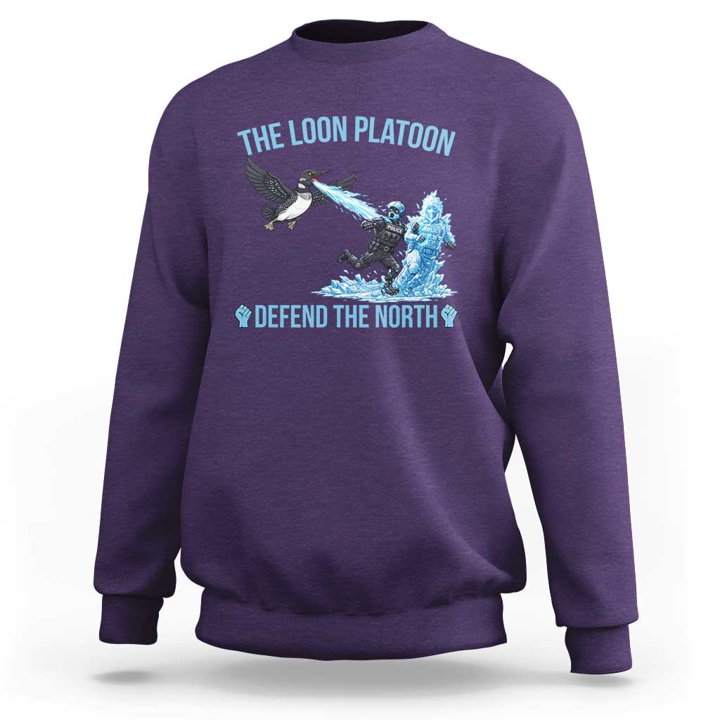 The Loon Platoon Defend The North Sweatshirt Minnesota Rebel Loon Resist