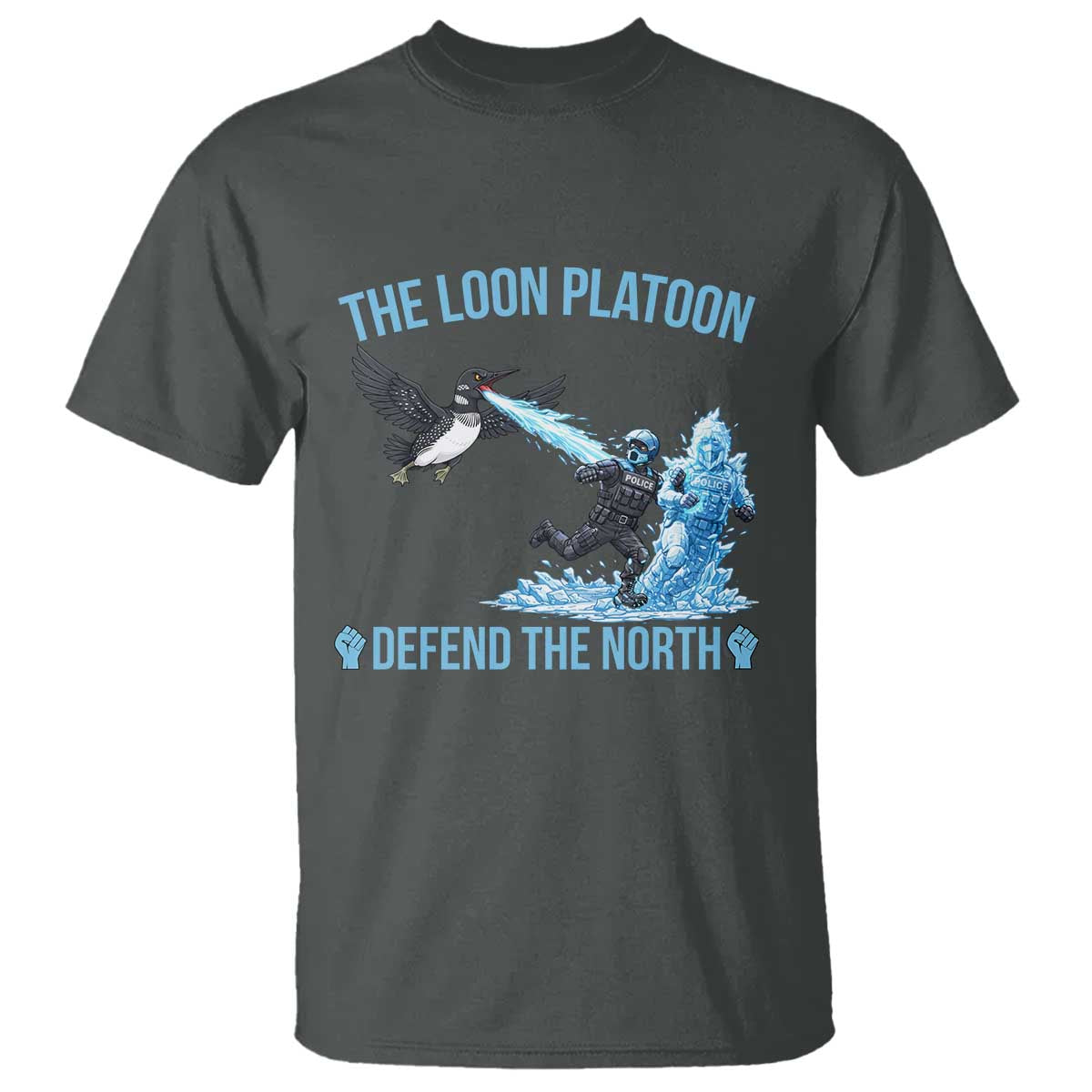 The Loon Platoon Defend The North T Shirt Minnesota Rebel Loon Resist