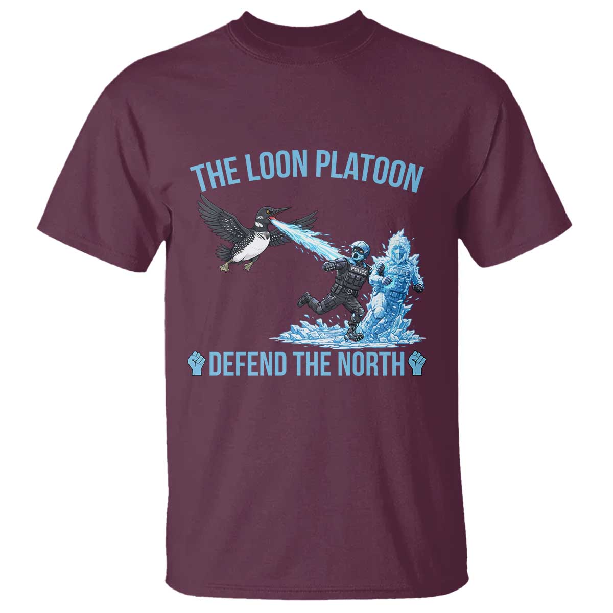 The Loon Platoon Defend The North T Shirt Minnesota Rebel Loon Resist