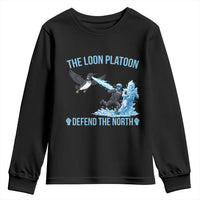 The Loon Platoon Defend The North Youth Sweatshirt Minnesota Rebel Loon Resist