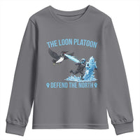 The Loon Platoon Defend The North Youth Sweatshirt Minnesota Rebel Loon Resist