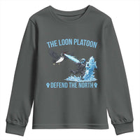 The Loon Platoon Defend The North Youth Sweatshirt Minnesota Rebel Loon Resist