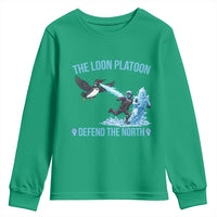 The Loon Platoon Defend The North Youth Sweatshirt Minnesota Rebel Loon Resist