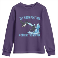 The Loon Platoon Defend The North Youth Sweatshirt Minnesota Rebel Loon Resist