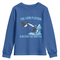 The Loon Platoon Defend The North Youth Sweatshirt Minnesota Rebel Loon Resist