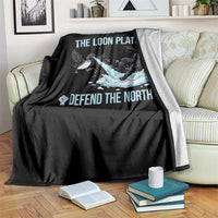 The Loon Platoon Defend The North Throw Blanket Minnesota State Bird Rebel