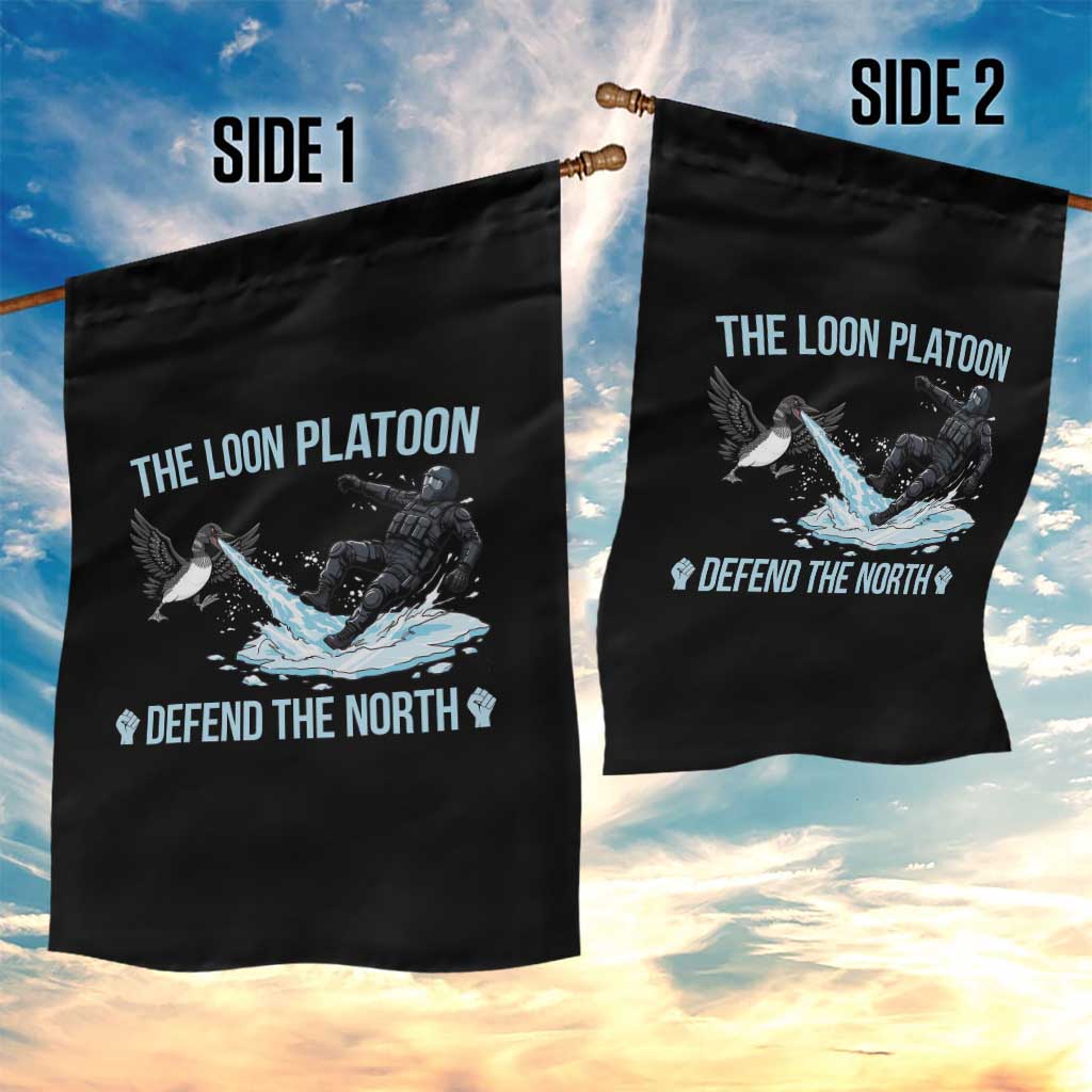 The Loon Platoon Defend The North Garden Flag Minnesota State Bird Rebel
