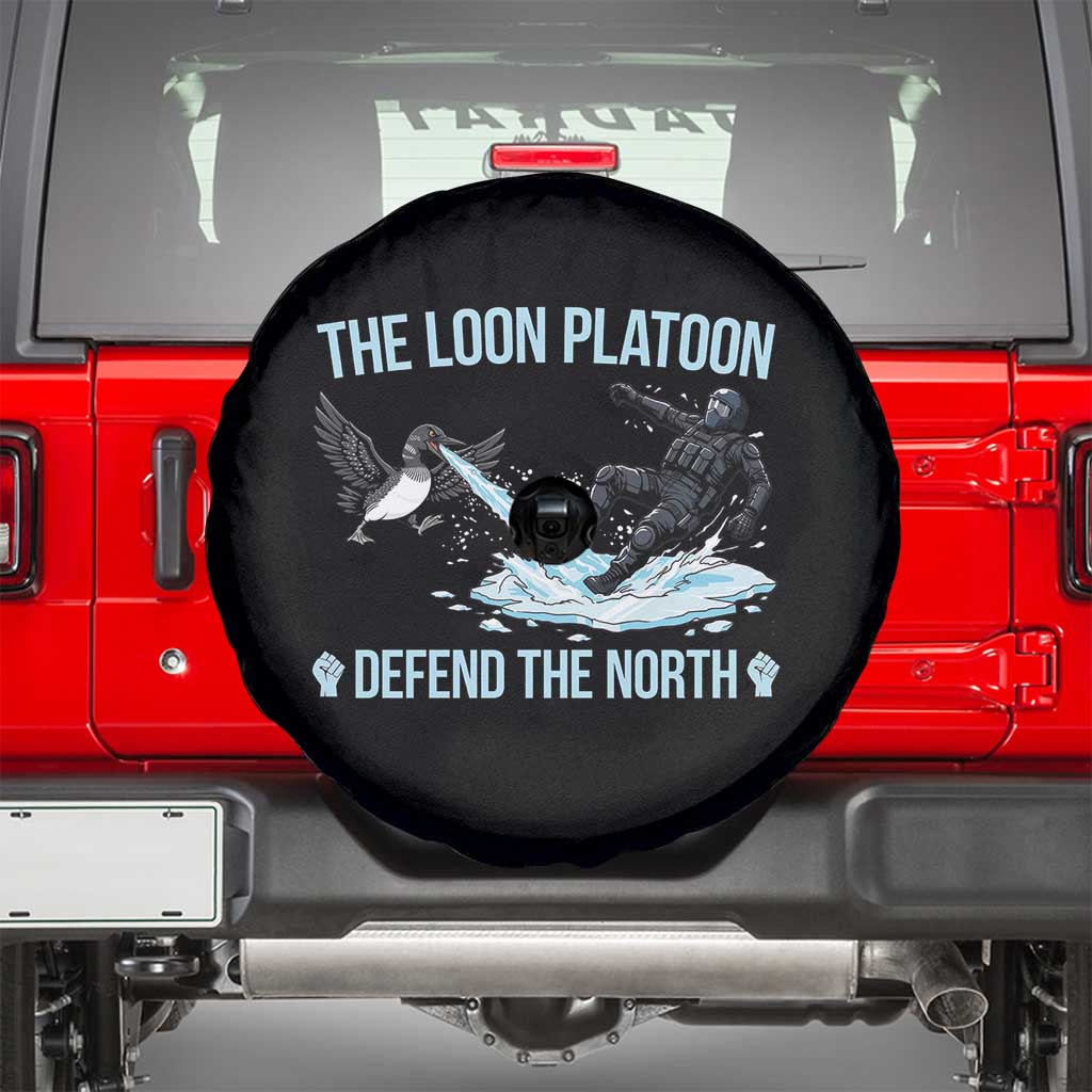 The Loon Platoon Defend The North Spare Tire Cover Minnesota State Bird Rebel