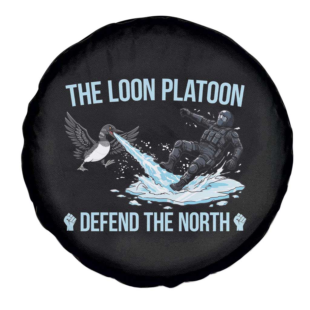 The Loon Platoon Defend The North Spare Tire Cover Minnesota State Bird Rebel