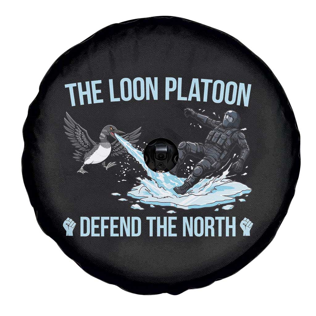 The Loon Platoon Defend The North Spare Tire Cover Minnesota State Bird Rebel
