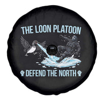 The Loon Platoon Defend The North Spare Tire Cover Minnesota State Bird Rebel