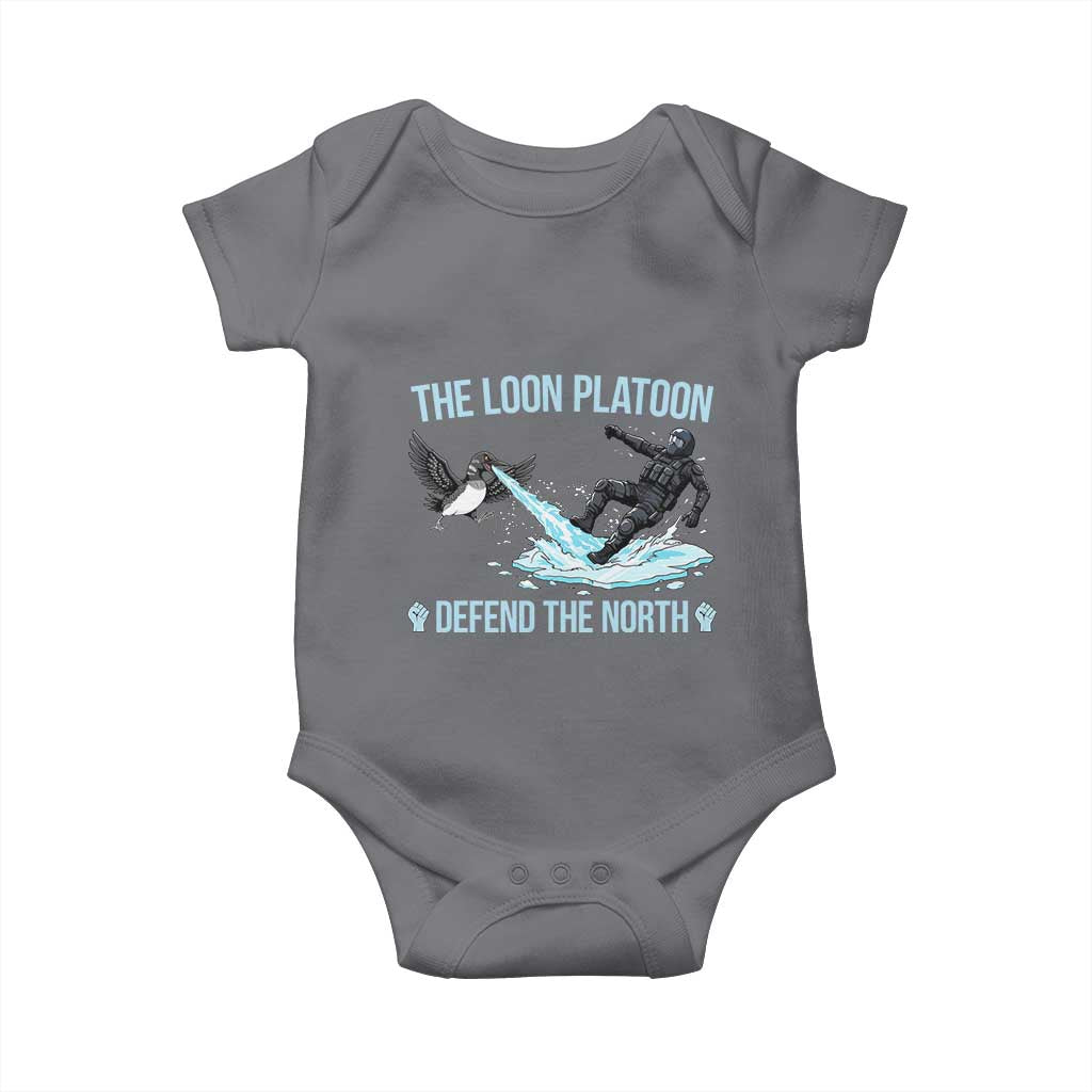The Loon Platoon Defend The North Baby Onesie Minnesota State Bird Rebel