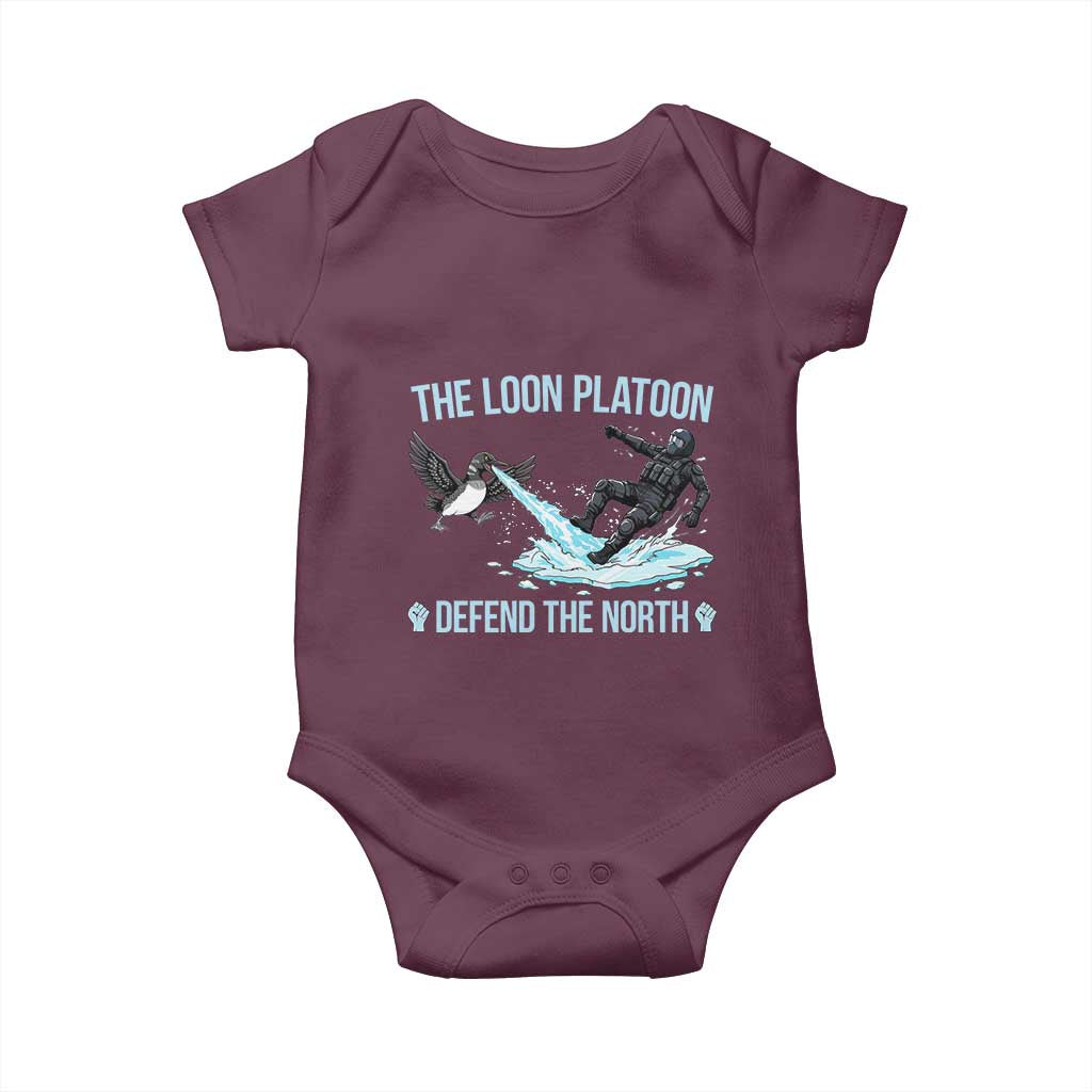 The Loon Platoon Defend The North Baby Onesie Minnesota State Bird Rebel