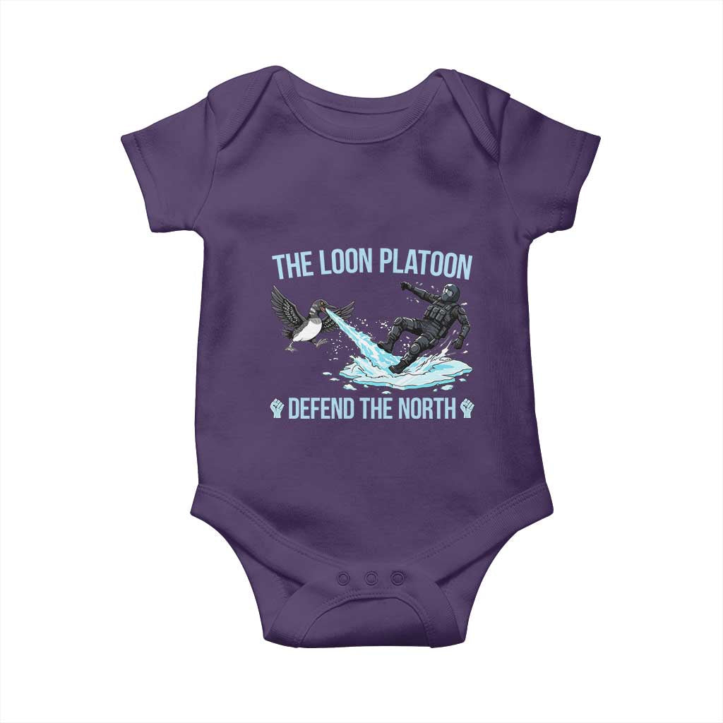 The Loon Platoon Defend The North Baby Onesie Minnesota State Bird Rebel