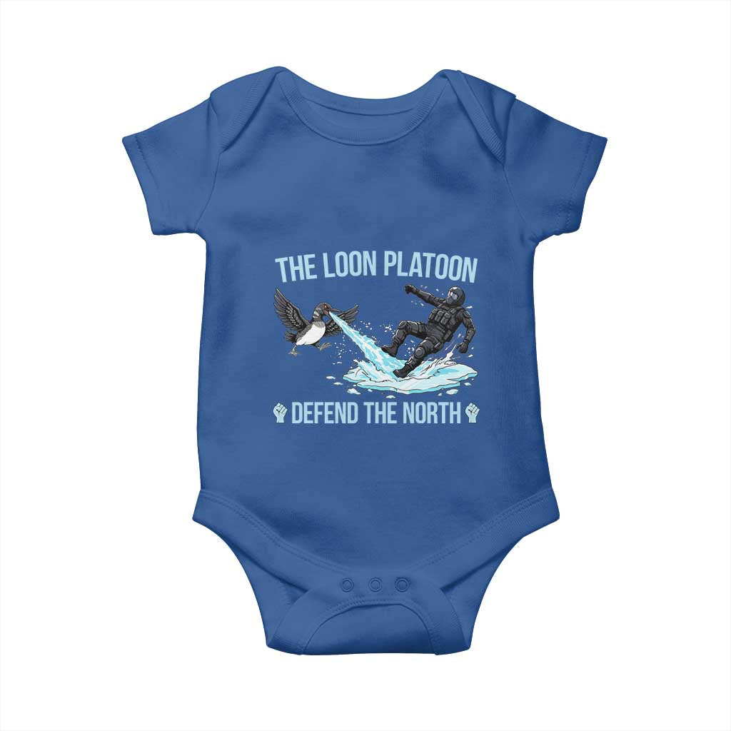 The Loon Platoon Defend The North Baby Onesie Minnesota State Bird Rebel