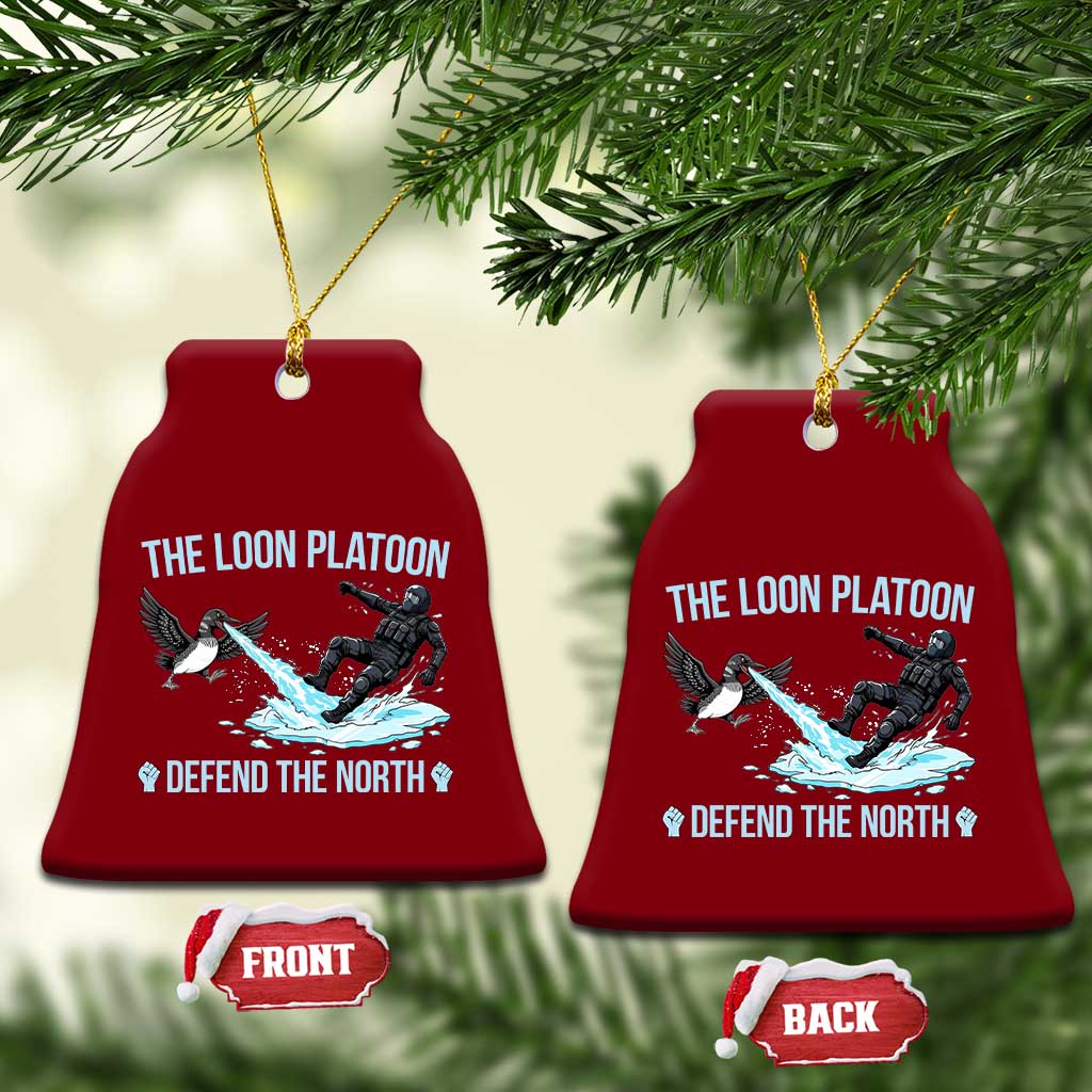 The Loon Platoon Defend The North Ceramic Ornament Minnesota State Bird Rebel