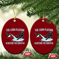 The Loon Platoon Defend The North Ceramic Ornament Minnesota State Bird Rebel