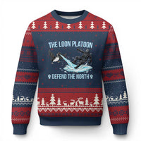 The Loon Platoon Defend The North Ugly Christmas Sweater Minnesota State Bird Rebel