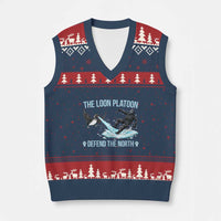 The Loon Platoon Defend The North V-Neck Knit Sweater Vest Minnesota State Bird Rebel