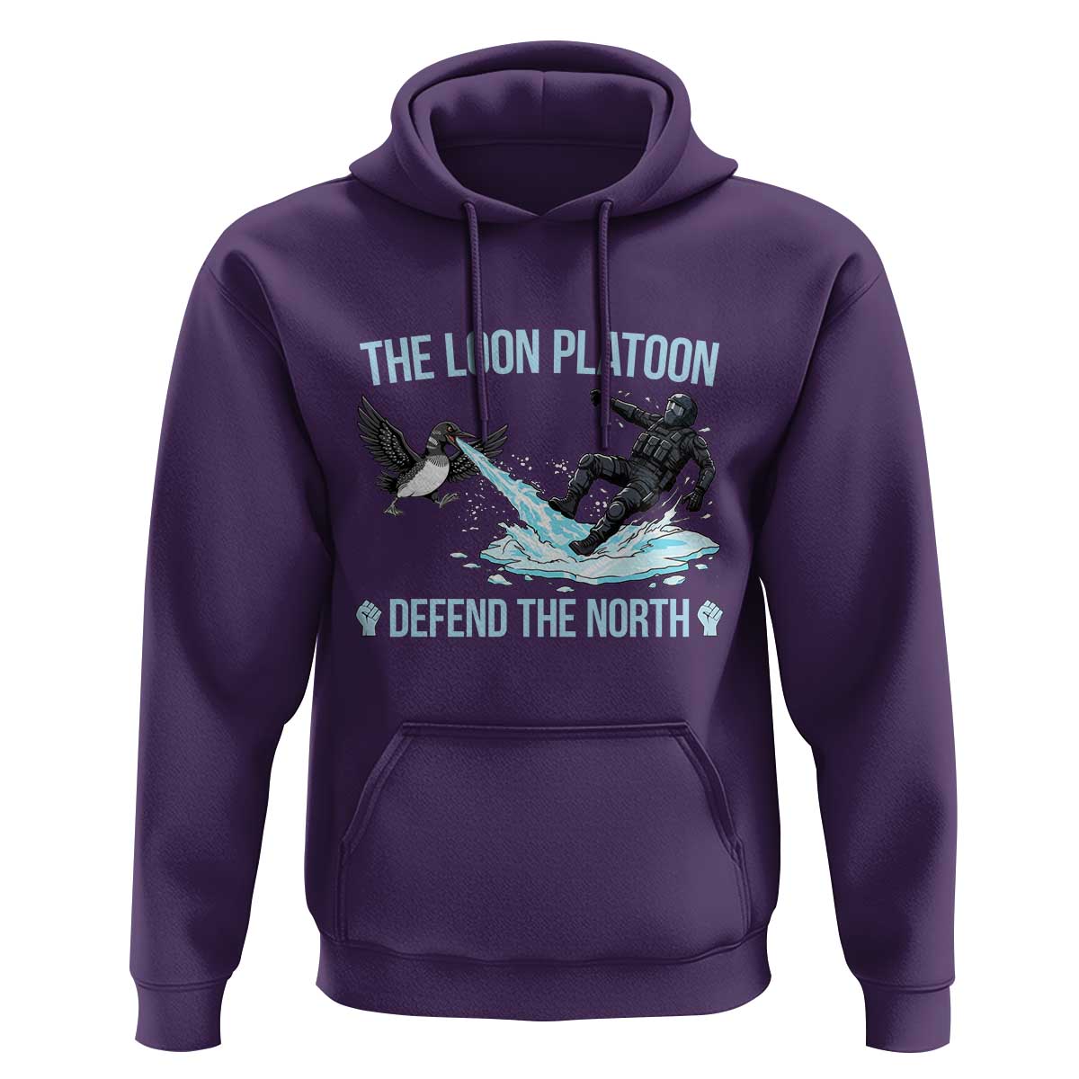 The Loon Platoon Defend The North Hoodie Minnesota State Bird Rebel