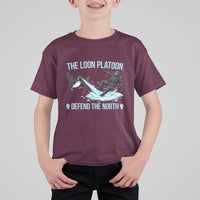 The Loon Platoon Defend The North T Shirt For Kid Minnesota State Bird Rebel
