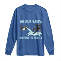 The Loon Platoon Defend The North Long Sleeve Shirt Minnesota State Bird Rebel