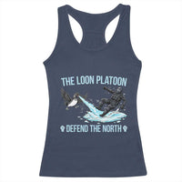 The Loon Platoon Defend The North Racerback Tank Top Minnesota State Bird Rebel