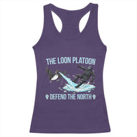The Loon Platoon Defend The North Racerback Tank Top Minnesota State Bird Rebel