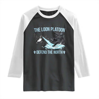 The Loon Platoon Defend The North Raglan Shirt Minnesota State Bird Rebel