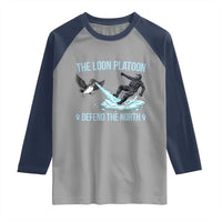 The Loon Platoon Defend The North Raglan Shirt Minnesota State Bird Rebel