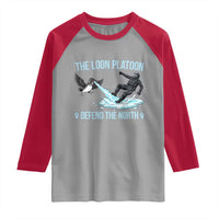 The Loon Platoon Defend The North Raglan Shirt Minnesota State Bird Rebel