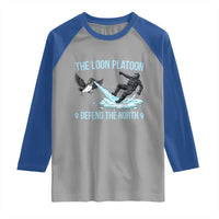 The Loon Platoon Defend The North Raglan Shirt Minnesota State Bird Rebel