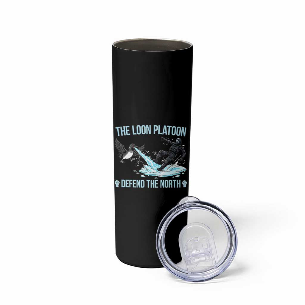 The Loon Platoon Defend The North Skinny Tumbler Minnesota State Bird Rebel