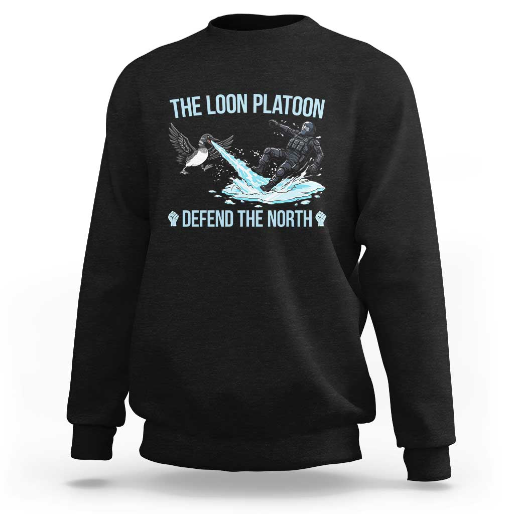 The Loon Platoon Defend The North Sweatshirt Minnesota State Bird Rebel