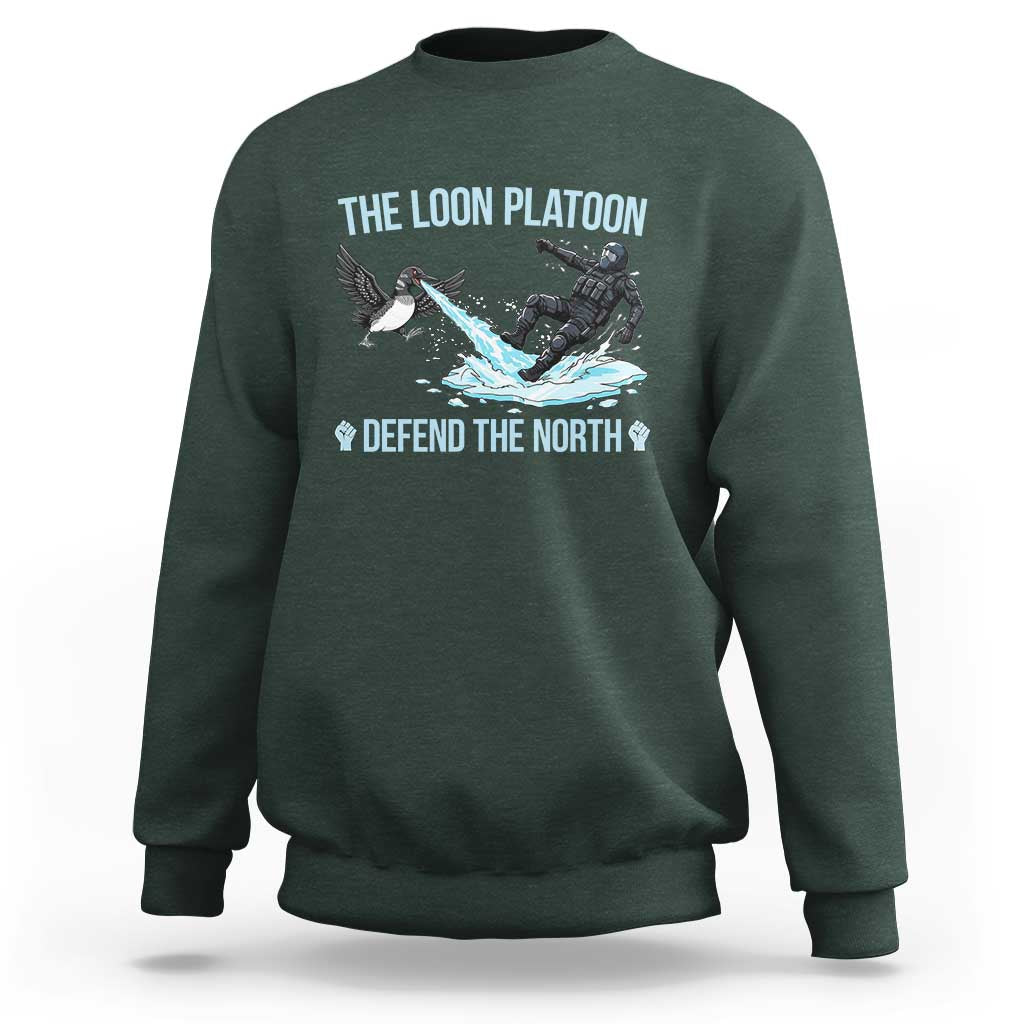 The Loon Platoon Defend The North Sweatshirt Minnesota State Bird Rebel