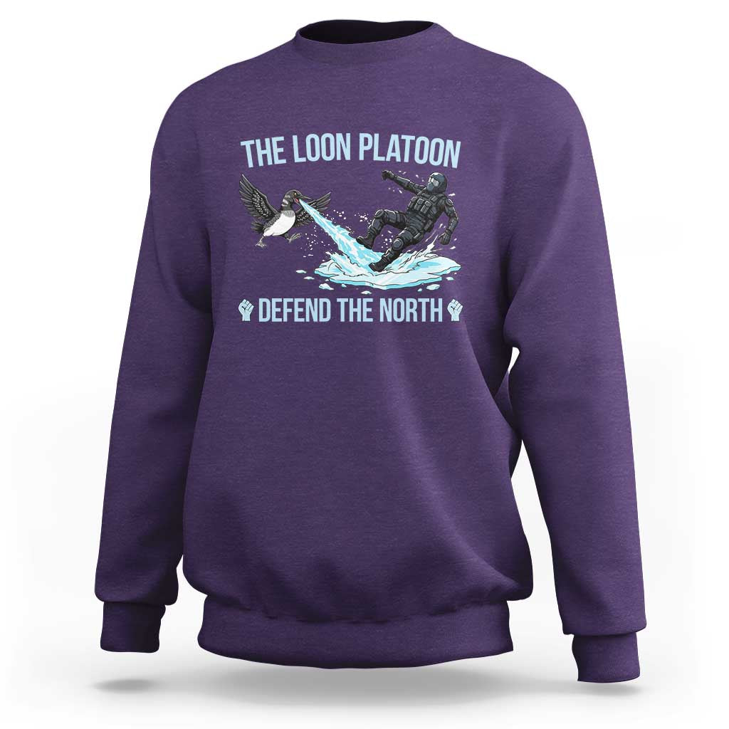 The Loon Platoon Defend The North Sweatshirt Minnesota State Bird Rebel