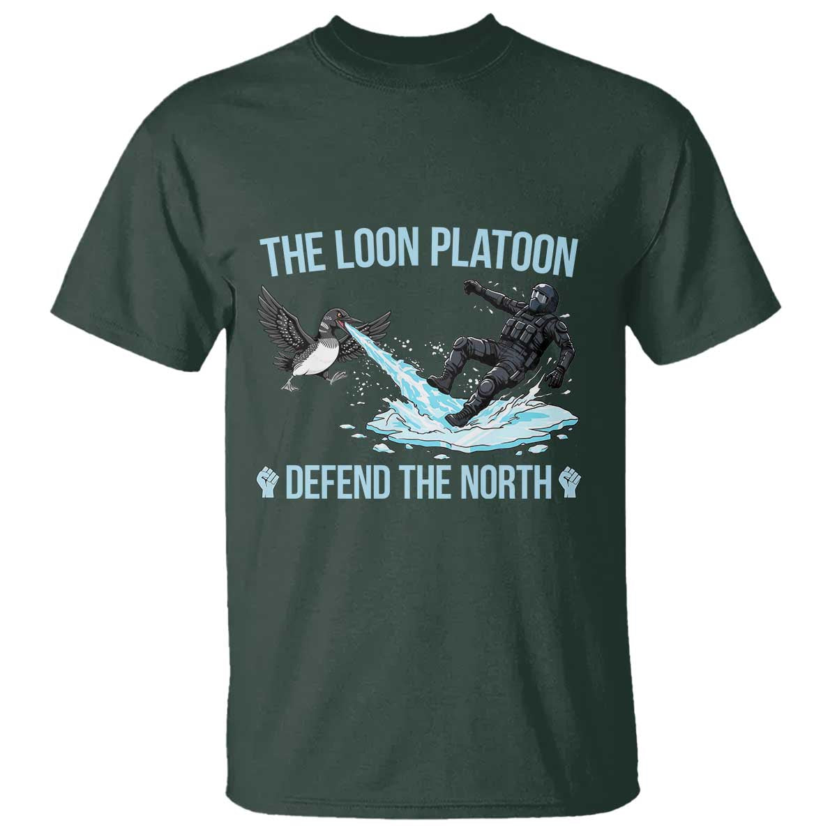 The Loon Platoon Defend The North T Shirt Minnesota State Bird Rebel